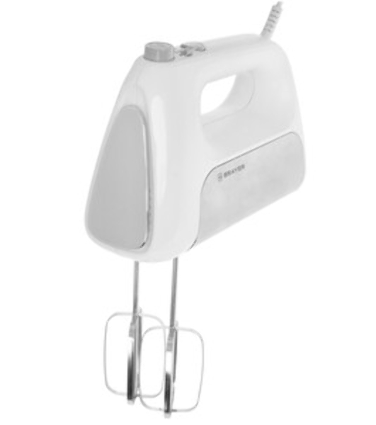 Миксер BRAYER BR1303, 500 Вт, корп.из нерж.стали, 5 режимов, 2 крюка, 2 венчика