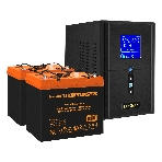 Комплект Источник бесперебойного питания EX295987RUS + батарея 55Aч EX285652RUS 2шт (инвертор, синус, для котла) ExeGate SineTower SZ-1000.LCD.AVR.2SH.1C13.USB 1000VA/800W, чистый синусоида, LCD дисплей, AVR, 2*Schuko+1*C13, USB, линейно-интерактивный, черный + батарея ExeGate HRL 12-55 (12В, 55А·ч) 2шт, фото6