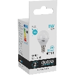 Лампа светодиодная LED Gauss 8Вт E14 220В 4100К Elementary шар 53128, фото4