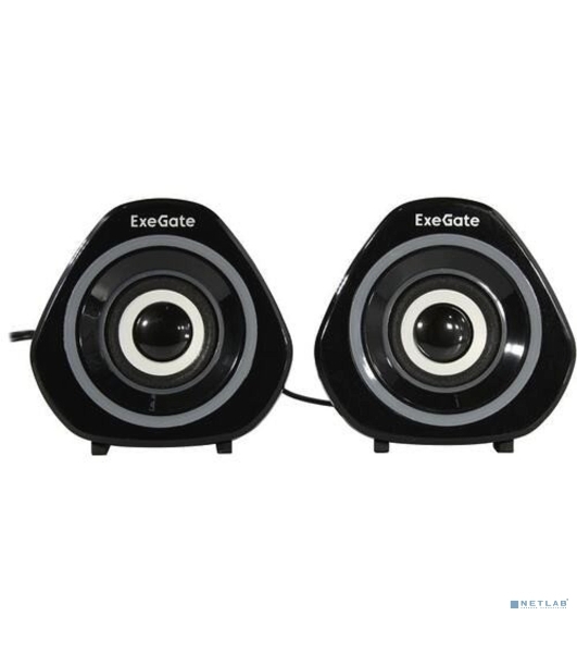 Акустическая система 2.0 ExeGate EX289680RUS Accord 210 (питание USB, 2х3Вт (6Вт RMS), 60-20000Гц, черный, RGb подсветка)
