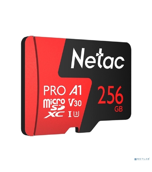 Флеш Карта MicroSD card Netac P500 Extreme Pro 256Gb, retail version w/SD adapter