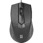 Мышь проводная Defender Optimum MB-270 черный, 1000 dpi, USB, кнопки - 3, фото 1