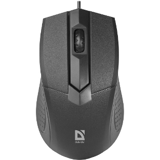 Мышь проводная Defender Optimum MB-270 черный, 1000 dpi, USB, кнопки - 3