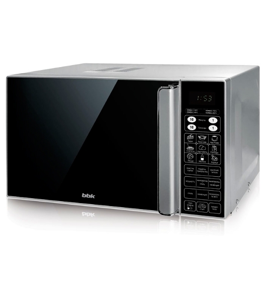 Микроволновая печь BBK 23MWC-982S/SB-M серебристый/черный, 23 л, 900 Вт, переключатели - сенсор