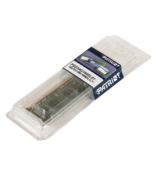 Оперативная память Patriot Signature, DDR3L, 4GB (1x4 GB), 1600 MHz, CL11, DIMM