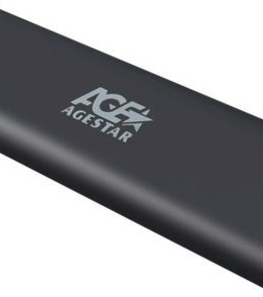 Внешний корпус AgeStar M.2 USB 3.0 NGFF (B-key) AgeStar 3UBNF5C алюминий, черный/серебристый
