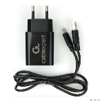 Сетевое зарядное устройство Cablexpert MP3A-PC-37 USB 2 порта, 2.4A, черный + кабель 1м Type-C, фото4