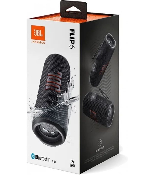 Портативная акустика JBL Flip 6, черный