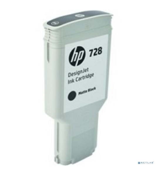 Картридж струйный HP 728 с матовыми черными чернилами для принтеров Designjet, 300 мл