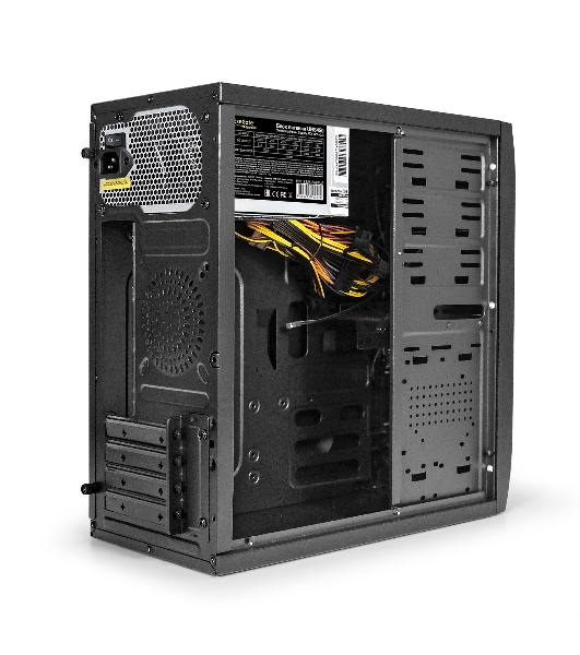 Компьютерный корпус Minitower ExeGate QA-412U-UNS450 (mATX, БП UNS450 с вент. 12см, 2хUSB+2хUSB 3.0, аудио, черный)