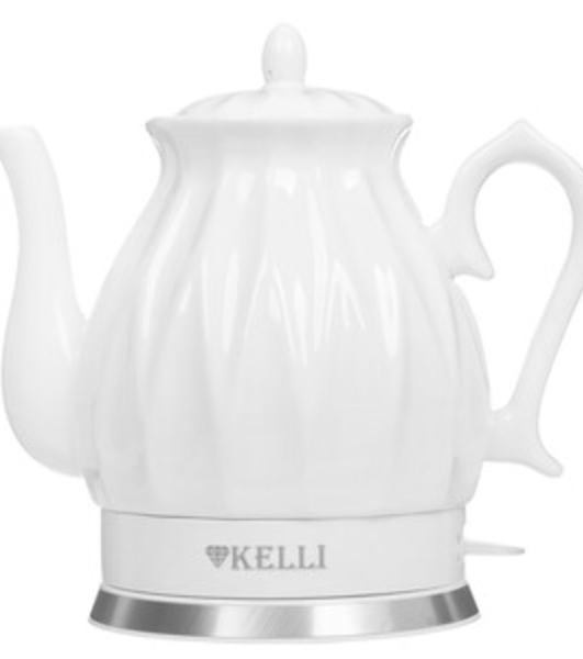 Чайник электрический керамический KELLI KL-1341 бирюзовый