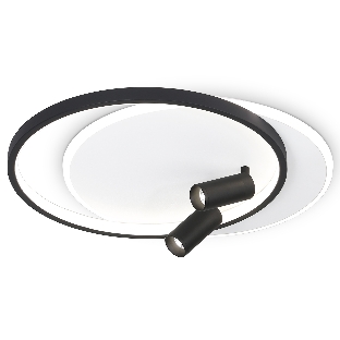 Светильник Ambrella light FL5137/2+2 WH/BK белый/черный 66W 3000K/4200K/6400K+4200K 500*420*130 (ПДУ ИК)