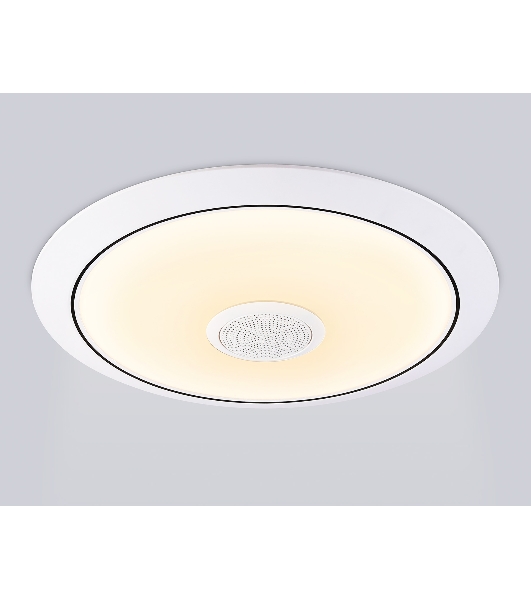 Музыкальный светодиодный светильник Ambrella light FZ710 WH белый IP20 40W 3000-6500K+RGB Music 370*56 (ПДУ ИК)