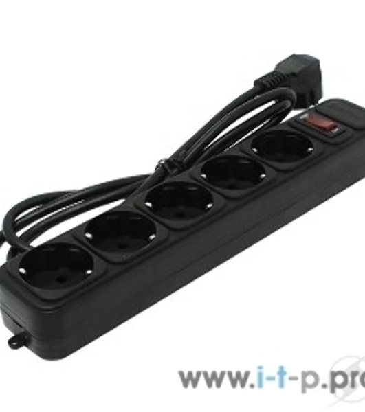 Сетевой фильтр ExeGate EX221175RUS SP-5-1.8B (5 розеток, 1.8 м, евровилка, черный)