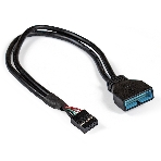 Кабель-переходник ExeGate EX284940RUS USB 2.0-USB 3.0 ExeGate EX-CC-U3U2-0.3 (9pin/19pin, 0,3м), фото 1