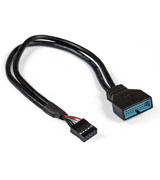 Кабель-переходник ExeGate EX284940RUS USB 2.0-USB 3.0 ExeGate EX-CC-U3U2-0.3 (9pin/19pin, 0,3м)