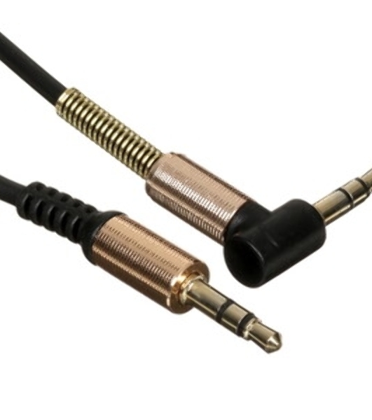 Кабель Cablexpert аудио 90˚ CCAB-01-35MML-1MB, 3.5 Jack (M)/3.5 Jack (M), черный, 1м, блистер