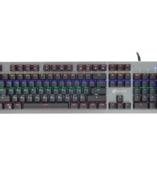 Клавиатура Oklick 970G Dark Knight проводная, USB Type-A, чёрный/серебристый