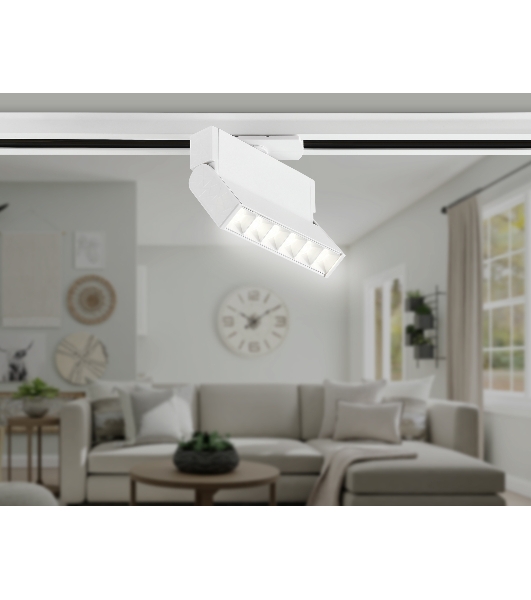 Трековый однофазный светодиодный светильник Ambrella light GL6812 WH белый LED 6W 4200K 24° 115*22*87