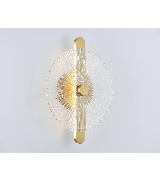 Настенный светодиодный светильник Ambrella light LH31143 BS/CL латунь/прозрачный 13W 3000K 280*70*350