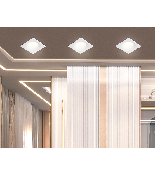 Встраиваемый точечный светильник Ambrella light TN102811 WH белый GU5.3 85*85*35