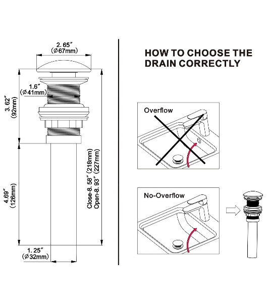 Комплект: тумба Bau Dream Blackwood 60, 1 ящик, раковина прямоугольная BAU Cerama 48х37, мрамор, выпуск клик клак белый