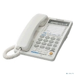 Телефон проводной Panasonic KX-TS2368RUW белый 2 линии, конференц-связь, спикер., 30 номеров памяти, ЖКД, Flash, часы, фото2
