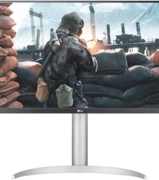 Монитор 27' LG UltraFine 27UP650K-W IPS 3840x2160, 60 Гц, 5 мс, 16:9, 400 кд/м², 2xHDMI 2.0, DP 1.4, 3.5 мм, черный/серебристый