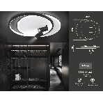 Светильник Ambrella light FL5137/2+2 WH/BK белый/черный 66W 3000K/4200K/6400K+4200K 500*420*130 (ПДУ ИК), фото7