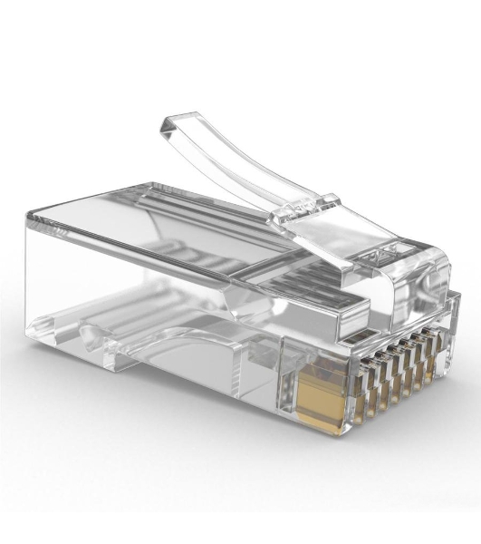 Коннектор RJ-45 (8P8C) LC-PTU-01/10 вилка универсальная. cat.5e. со сквозным отверстием(10 шт.)