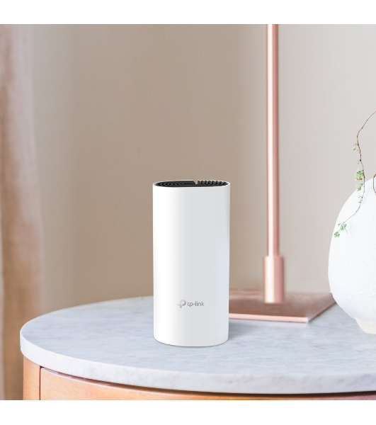 Домашняя Mesh TP-Link Wi-Fi система Deco M4 (1-Pack), 1167 Мбит/с (5 ГГц: до 867 Мбит/с + 2,4 ГГц: до 300 Мбит/с), 2 порта 1000 Мбит/с, 2 встроенные антенны на каждом модуле Deco