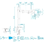 Кронштейн Arm media LCD-T10 черный 6 шт/уп. Кр. стал. настол. для мон. 15'-34', max 9 кг. 5 ст св., нак. ±45°, пов. ±180°, max VESA 100x100 мм., фото 1