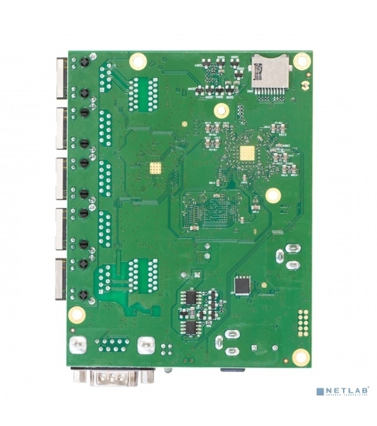 Плата маршрутизатора RB450Gx4 без корпуса RouterBOARD 450Gx4 with four core 716MHz Atheros CPU, 1 Gb RAM, 5 Gigabit LAN ports, PoE OUT on port #5, RouterOS L5