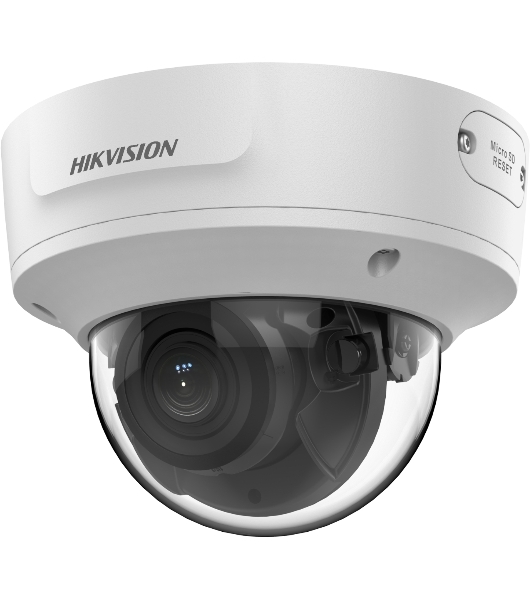 Уличная купольная IP-камера Hikvision 8Мп с EXIR-подсветкой до 40м и технологией AcuSense1/2,8' Progressive Scan CMOS; вариообъектив 2.8-12мм; угол обзора 108°~30°; механический ИК-фильтр; 0.005лк@F1