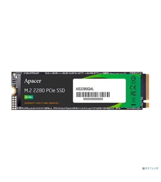 Накопитель SSD Apacer 256Gb, M.2 2280, PCIe Gen4x4, NVMe 1.4, R/W 3300/1300