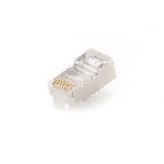 Вилка RJ-45 (8P8C) PLUG5SP/10 универсальная cat.5e экранированная, контакты 30 микродюймов' (10 шт.), фото 1