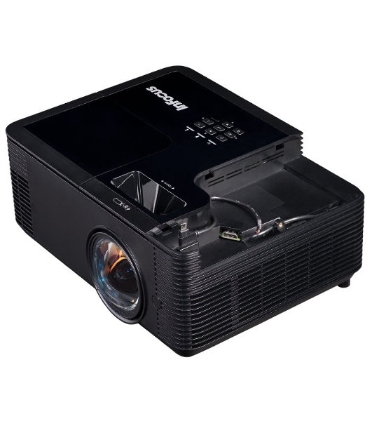Проектор INFOCUS IN136ST DLP, 4000 ANSI Lm,WXGA (1280x800), 28500:1, 0.521:1, 3.5мм in,Composite video, VGA, HDMI 1.4a x3 (поддержка 3D), USB-A (для SimpleShare и др.), лампа 15000ч.(ECO mode),3.5мм out, Monitor out(VGA),RS232,RJ45,21дБ, 4,5 кг.