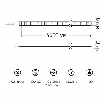 Лента светодиодная Elementary 2835/120-SMD 9.6W 12V DC теплый белый IP20 (ZIP bag 5m), фото 1