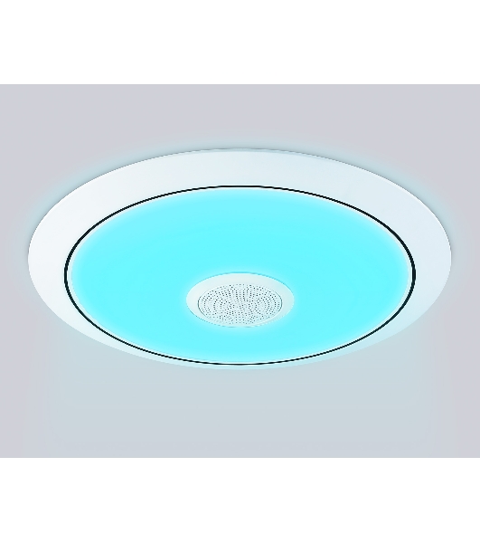 Музыкальный светодиодный светильник Ambrella light FZ710 WH белый IP20 40W 3000-6500K+RGB Music 370*56 (ПДУ ИК)