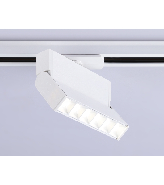 Трековый однофазный светодиодный светильник Ambrella light GL6812 WH белый LED 6W 4200K 24° 115*22*87