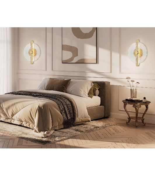 Настенный светодиодный светильник Ambrella light LH31143 BS/CL латунь/прозрачный 13W 3000K 280*70*350
