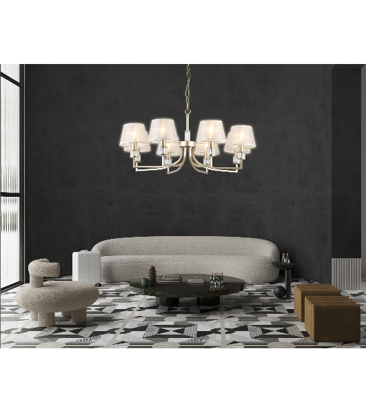 Люстра Ambrella light LH71217/8 CGD золото E14/8 max 40W D790*750