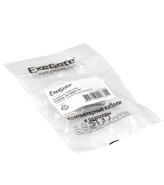 Переходник Exegate EX284925RUS HDMI-HDMI EX-HDMI-FFC (19F/19F, позолоченные контакты)
