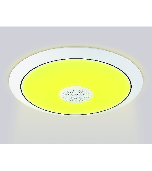 Музыкальный светодиодный светильник Ambrella light FZ710 WH белый IP20 40W 3000-6500K+RGB Music 370*56 (ПДУ ИК)