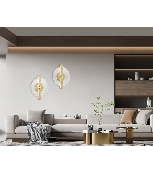 Настенный светодиодный светильник Ambrella light LH31143 BS/CL латунь/прозрачный 13W 3000K 280*70*350