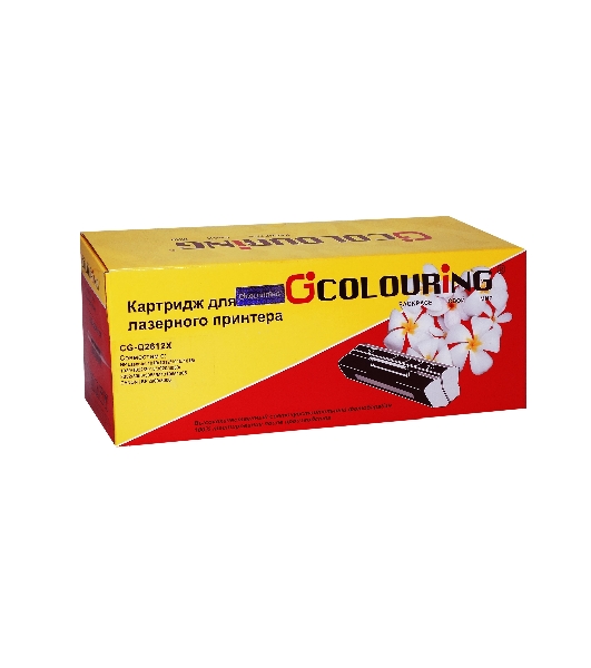 Картридж лазерный Colouring CG-Q2612X черный (3000 стр.) для HP LJ 1010/1012/1015/1018/1020/1022/3015/3020/3030/3050/3052/3055/M1005/M1005MFP/M1319/M1319MFP Series Canon LBP2900/3000