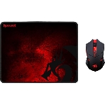 Мышь беспроводная + коврик Defender Redragon M601WL-BA черный, 2400 dpi, радиоканал, USB, кнопки - 6, фото 1