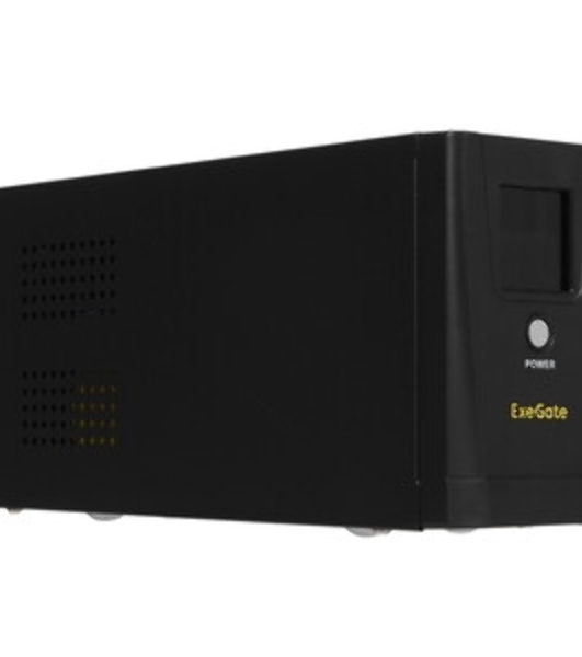 Источник бесперебойного питания ExeGate Power Smart ULB-1000.LCD.AVR.2SH.RJ.USB 1000VA/550W, LCD, AVR, 2*Schuko,RJ45/11,USB, черный