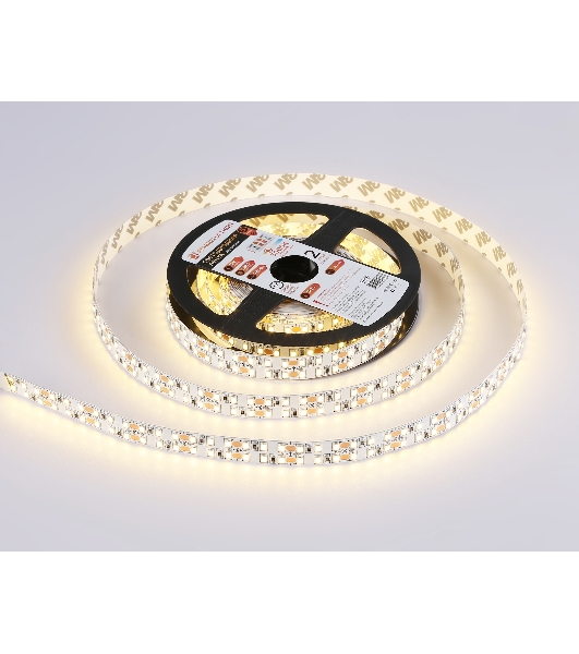 Светодиодная лента Ambrella light GS1701 2835 240Led/ 24W m/ 12V IP20 3000K/ 5000*10*1.2mm (2 конт.)
