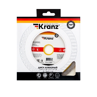 Диск алмазный отрезной сплошной Kranz 150x22.2x2x10 мм